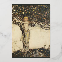 Rackhams Freya (Wagner) Goldfolie-Postkarten