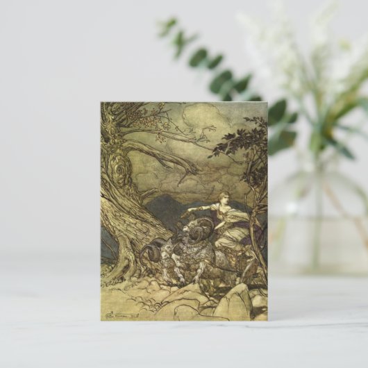 Rackham's Valkyrie Postkarte (Stehend Vorderseite)