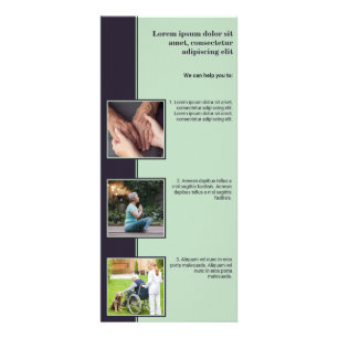 Rackkarte für ältere Zuhause Care Services Werbekarte