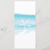 Rackkarte für das Beach-Wedding-Programm Programm (Rückseite)