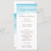 Rackkarte für das Beach-Wedding-Programm Programm (Vorne/Hinten)