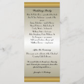 Rackkarte für das Hochzeitsprogramm Programm (Rückseite)