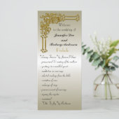 Rackkarte für das Hochzeitsprogramm Programm (Stehend Vorderseite)