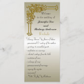 Rackkarte für das Hochzeitsprogramm Programm (Vorderseite)