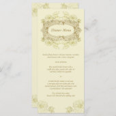 Rackkarte für das Menü "Antike Rahmen" Menükarte (Vorne/Hinten)