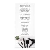 Rackkarte für den Haarsalon Werbekarte (Hinten)