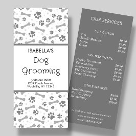 Rackkarte für die Dog Grooming Service Price Werbekarte