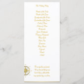 Rackkarte für die White Nautical Wedding Zeremony  Programm (Rückseite)