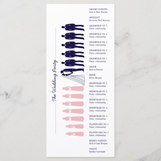Rackkarte für einfache Silhouetten Programm (Rückseite)