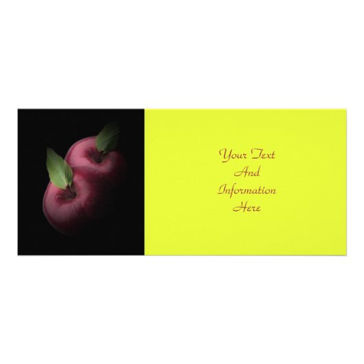 Rackkarte für rote Äpfel Werbekarte (Vorne)