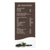 Rackkarte für Salon und Wellness-Center Werbekarte (Hinten)