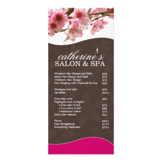 Rackkarte für Salon und Wellness-Center Werbekarte
