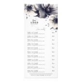 Rackkarte für Schwarz-weiße Elegante Wellness-Cent Werbekarte (Vorne)