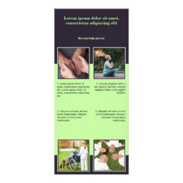 Rackkarte für Senior Zuhause Care Services Werbekarte