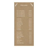 Rackkarte für Weiß, Kraft und Rustikal Werbekarte (Vorne)