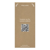 Rackkarte für Weiß, Kraft und Rustikal Werbekarte (Hinten)