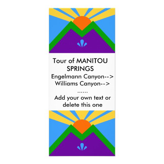 Rackkarte mit der Flagge von Manitou-Federn Werbekarte (Vorne)