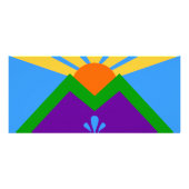 Rackkarte mit der Flagge von Manitou-Federn Werbekarte (Hinten)