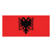 Rackkarte mit Flagge Albaniens Werbekarte (Hinten)