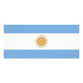 Rackkarte mit Flagge Argentiniens Werbekarte (Hinten)