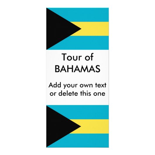 Rackkarte mit Flagge der Bahamas Werbekarte (Vorne)