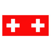 Rackkarte mit Flagge der Schweiz Werbekarte (Hinten)