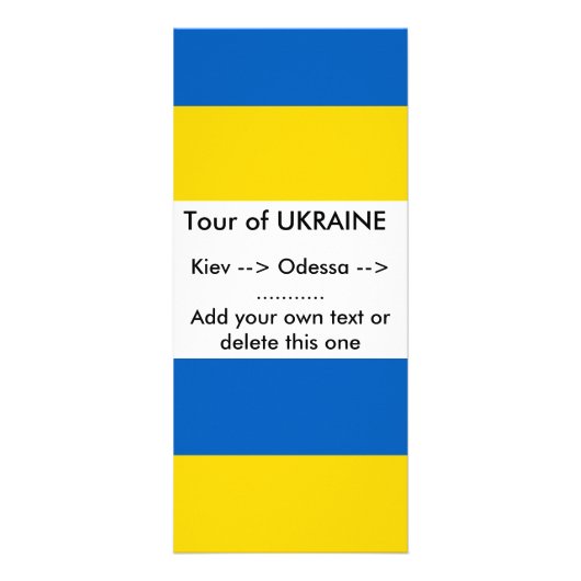 Rackkarte mit Flagge der Ukraine Werbekarte (Vorne)