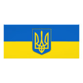 Rackkarte mit Flagge der Ukraine Werbekarte (Hinten)