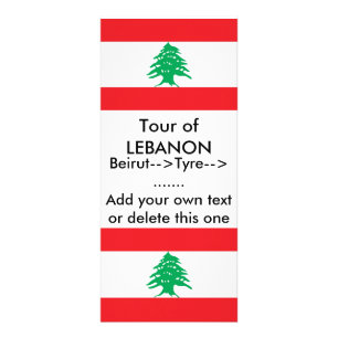Rackkarte mit Flagge des Libanon Werbekarte