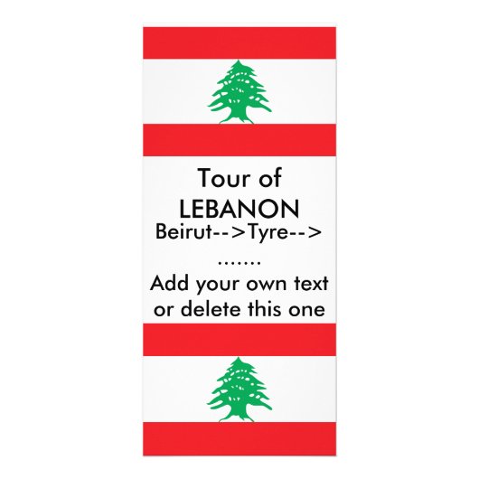 Rackkarte mit Flagge des Libanon Werbekarte (Vorne)