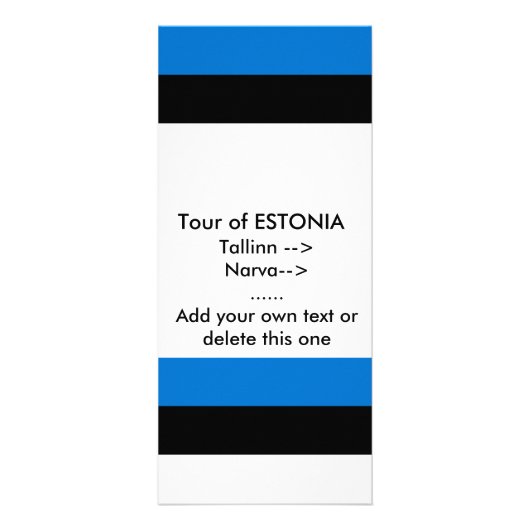 Rackkarte mit Flagge Estlands Werbekarte (Vorne)