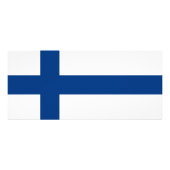 Rackkarte mit Flagge Finnlands Werbekarte (Hinten)
