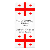 Rackkarte mit Flagge Georgiens Werbekarte (Vorne)