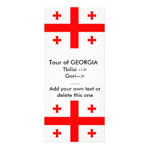 Rackkarte mit Flagge Georgiens Werbekarte