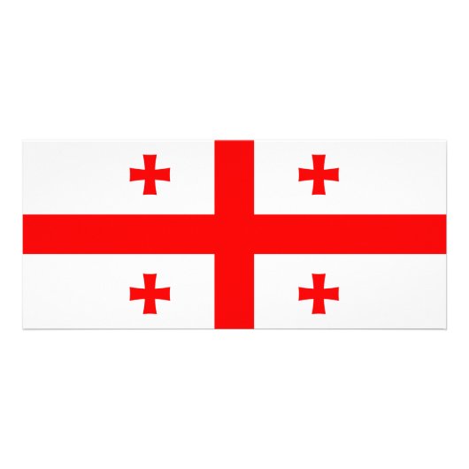 Rackkarte mit Flagge Georgiens Werbekarte (Hinten)