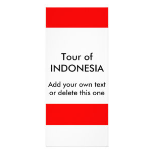 Rackkarte mit Flagge Indonesiens Werbekarte
