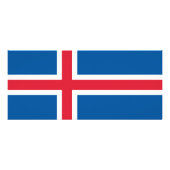 Rackkarte mit Flagge Islands Werbekarte (Hinten)
