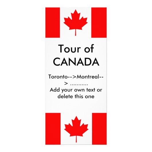 Rackkarte mit Flagge Kanadas Werbekarte (Vorne)