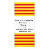 Rackkarte mit Flagge Kataloniens Werbekarte (Vorne)