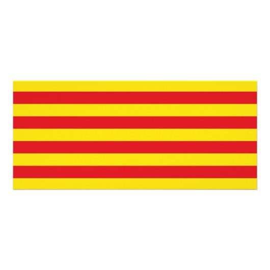 Rackkarte mit Flagge Kataloniens Werbekarte (Hinten)