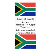 Rackkarte mit Flagge Südafrikas Werbekarte (Vorne)