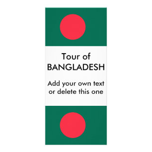 Rackkarte mit Flagge von Bangladesch Werbekarte