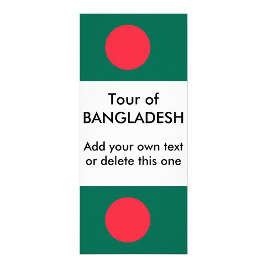 Rackkarte mit Flagge von Bangladesch Werbekarte (Vorne)