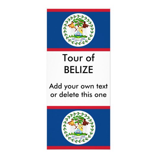 Rackkarte mit Flagge von Belize Werbekarte (Vorne)