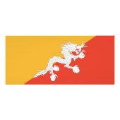 Rackkarte mit Flagge von Bhutan Werbekarte (Hinten)