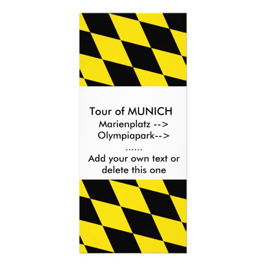 Rackkarte mit Flagge von München Werbekarte (Vorne)