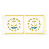 Rackkarte mit Flagge von Rhode Island, USA Werbekarte (Hinten)
