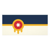 Rackkarte mit Flagge von Tulsa City, USA Werbekarte (Hinten)