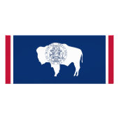 Rackkarte mit Flagge von Wyoming, USA Werbekarte (Hinten)