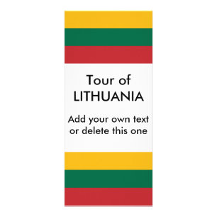 Rackkarte mit litauischer Flagge Werbekarte